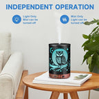 Essential Oil Diffuser 120ML Metal Aromatherapy Diffuser with Timer, Cool Mist Humidifier with Auto Shut-Off & 7 Color Lights for Home Office Spa (Owl)