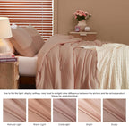 WRENSONGE Full Size Comforter Sets - 3 Pieces Dusty Pink Comforter Prewashed Soft Lightweight for All Seasons,Fluffy Down Alternative Comforter Full Size with 2 Pillow Shams