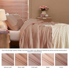 WRENSONGE King Size Comforter Set - 3 Pieces Dusty Pink Comforter Prewashed Soft Lightweight for All Seasons,Fluffy Down Alternative Comforter King Size with 2 Pillow Shams