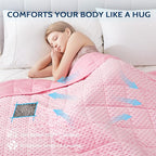 L'AGRATY Weighted Blanket - 36"x48" 5lbs Minky Dots Heavy Blanket with Glass Beads Soft Breathable for All-Season Summer Fall Winter Thick Comfort for Sleeping