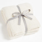 CYMULA Kids Blanket for Boys Girls 30x40 inches, Soft Cozy Fuzzy Swaddle Throw Blanket for Crib Stroller, White