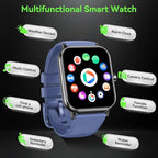 Smart Watch for Men Women, 1.85" HD Fitness Tracker with Bluetooth Calls, 5 ATM Waterproof, 130+ Sport Modes, 24/7 Heart Rate/Sleep Monitor, Pedometer, Calories, Smartwatch for Android iOS