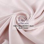 ALASKA BEAR Silk Pillowcase 200% Good Looks on You for Hair and Skin Care Soft Pillow Case with Random Color Scrunchie Gift Set Queen (1pc, Pale Pink)