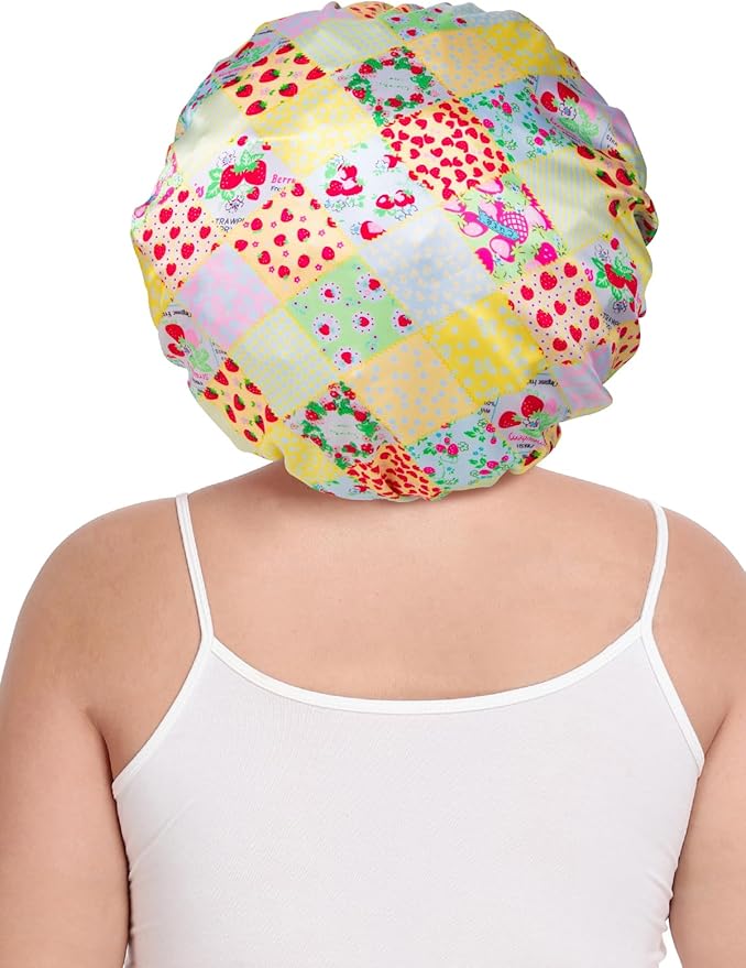 Double Layer Satin Bonnet with Detachable Eye Mask Night Cap for Curly Braids Hair Reduces Frizz Locks in Moisture