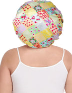 Double Layer Satin Bonnet with Detachable Eye Mask Night Cap for Curly Braids Hair Reduces Frizz Locks in Moisture