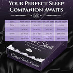 SLEEP SANCTUARY Satin Sheets King Size – 4 Piece Luxury Silky Bed Set, Softer Than Silk, 15" Deep Pocket, Cooling & Wrinkle-Free, Moisture-Wicking & Breathable for Hair & Skin (Black)