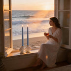 12-Pack Dusty-Blue Taper Candles, 10 Inch Unscented Dripless Candlesticks, Long-Lasting Burn Time of 7-8 Hours, Perfect for Home Décor Dinner Party Meditation