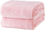 Bedsure GentleSoft Fleece Blankets King Size Pink - Valentines Blanket Soft Lightweight Plush Cozy Fuzzy Luxury Microfiber Throws, 108x90 inches