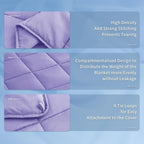 Topcee Weighted Blanket for Adults (15 lbs, 48" x 72") Twin Size Soft Cooling Heavy Blanket Sleeping, Apply to 130-160 lbs Body, Thick Breathable Blanket with Glass Bead, Easy Care