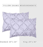 Elegant Comfort 8-Piece Pinch Pleated Comforter Set - All Season Complete Bed in a Bag, Includes 4pc Smart Sheet Set, Bed Skirt, Comforter, Matching Pillowcases and Shams, Full/Queen, Lavender