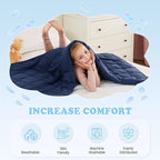 HOSUKKO Weighted Blanket - 3 lbs Navy Blue Heavy Blanket - Breathable Blanket(36 * 48 inches, 3 lbs)