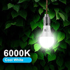 Qualilux Dusk to Dawn Light Bulbs Outdoor 850 Lumen, 60W Equivalent, Daylight Deluxe 6000K, LED 9.5W, A19, E26 Base, 2-Pack, HQ-H002