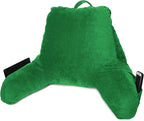 Clara Clark Reading Pillow for Kids & Teens with Shredded Memory Foam, Backrest Pillows for Reading, Watching, and Gaming, Use on The Couch, Bed, or Floor, Adjustable Support with Washable Cover Green