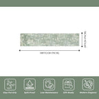 2x10 ft Washable Hallway Runner Rug – Non-Slip Long Carpet Runners for Kitchen Entryway Bedroom Living Room Bathroom,Stain-Resistant Low-Pile Modern Abstract Neutral (Sage Green,2x10)