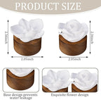 2 Pcs Ceramic Rose Diffuser Flower Passive Essential Oil Diffuser Flower Ceramic Aromatherapy Non Electric Battery for Home Office Tabletops Bathroom Decorative Birthday Ideal Gifts