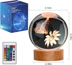 Large 3D Butterfly Crystal Ball Night Light, 16 Color Changing with Remote for Bedroom Decor, Ideal Girlfriend Gift for Teens Boys and Girls, Butterfly