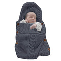 XMWEALTHY Newborn Baby Wrap Swaddle Blanket Knit Sleeping Bag Receiving Blankets Stroller Wrap for Baby Grey 0-6 Month