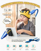 KIDSBAND Kids Headphones, Bluetooth Headband for Kids with Wired Playback 3.5 MM Jack for School, Travel
