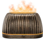 SOULORIGIN Essential Oil Diffuser, Flame Effect Aromatherapy Diffuser with 7-Color LED Lights & Auto Shut-Off, Ultrasonic Diffusers for Home, 120ml Samll Scent Diffuser for Essential Oils - Gold