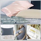 ZIMASILK 100% Pure Mulberry Silk Pillowcase for Hair and Skin Health,Soft and Smooth,Both Sides Premium Grade 6A Silk,600 Thread Count,with Hidden Zipper,1pc (Queen 20''x30'',Slate Blue)