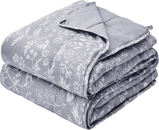 yescool King Size Weighted Blanket for Adults (20 lbs, 80” x 87”, Pearl Grey) Cooling Heavy Blanket for Sleeping Perfect for 190-210 lbs, Breathable Blanket for Adults & Couple All Season