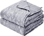 yescool Weighted Blanket for Adults (15 lbs, 60" x 80", Pearl Grey) Cooling Heavy Blanket for Sleeping Perfect for 140-160 lbs, Queen Size Breathable Blanket with Premium Glass Bead, Machine Washable