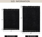 Chenille Throw Blanket for Couch 50"X 60", Soft Cozy Throws with Fringe Tassel for Bed Sofa Chair Cover, Lightweight Knitted Decorative Boho Blankets for Living Room, Black