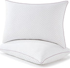 Pillows Queen Size Set of 2 Cooling Shredded Memory Foam Pillows 2 Pack for Sleeping for Side Back Stomach Sleepers