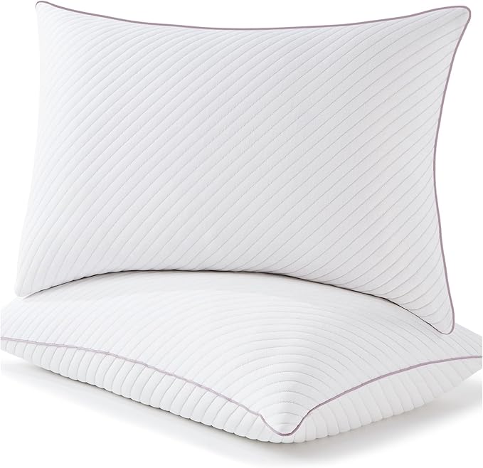 Pillows Queen Size Set of 2 Cooling Shredded Memory Foam Pillows 2 Pack for Sleeping for Side Back Stomach Sleepers