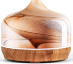 Porseme 500ml Glass Essential Oil Diffuser Aromatherapy Ultrasonic Cool Mist Humidifier 15-21 Running Hours Waterless Auto-Off Air Diffusers for Sleeping Yoga Working Spa(Desert)