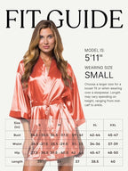 Turquaz Women's Bride Bridesmaids Silky Robe Satin Kimono Robes for Women Lingerie