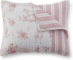 Rod's Dusty Rose Pink Cowgirl (Sham)-Vintage Western Cowgirl-Pink and White-Standard Sham Size (20x26in.)-Reversible-Cotton