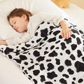 HOSUKKO Weighted Blanket - 10 lbs Cow Pattern Heavy Blanket - Breathable Blanket(50 * 60 inches, 10 lbs)