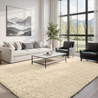5x8 Area Rugs for Living Room: Soft Fluffy Shag Beige Rugs for Bedroom, Non Slip Large Fuzzy Plush Rug Indoor Floor Carpet for Nursery Kids Boys Girls Room, Dorms, Playroom, Modern Home Decor