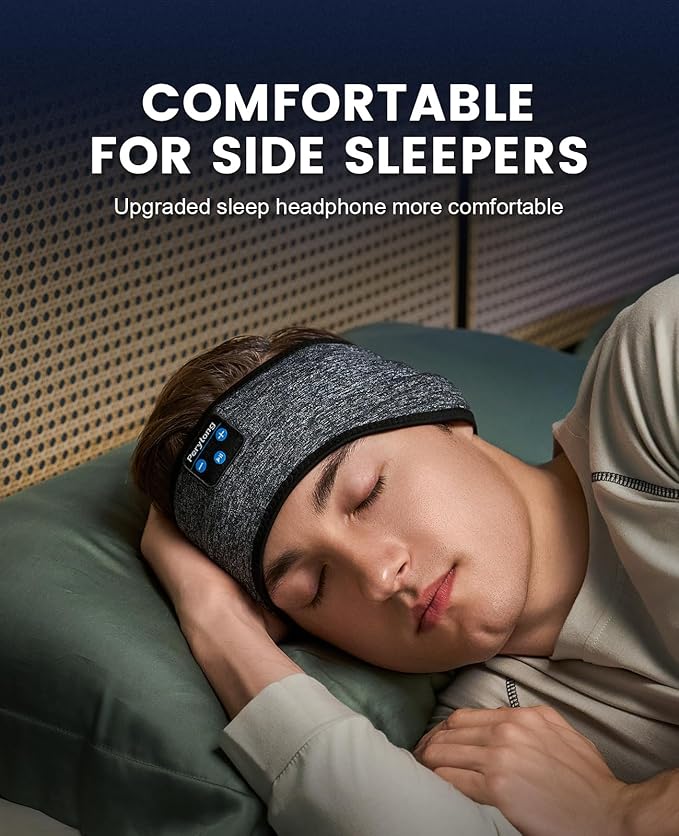 Perytong Headphones Headband for Sleep, Sleeping Headphones Soft Sleep Earbuds Bluetooth Headband Over On Earphones,Gifts for Women Man Mothers Fathers Day Birthday Christmas Valentine's Day