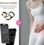 Smart Ring for Women & Men, Fitness Tracker with Heart Rate, Blood Oxygen, Sleep Monitoring, Long-Lasting Battery, IP68 Waterproof Health Ring (Gold, 12)