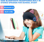 Joythink Kids Bluetooth Headband Headphones Sleep Mask Wireless Earphones Built in Thin Speaker Adjustable Sports Headset Sleep Headband for Girls Boys Toddler Children Baby Airplane Travel Study