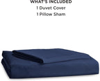 Bedsure Duvet Cover Twin/Twin XL Size - Soft Double Brushed Bedding Set for Kids & Adults, Zipper Closure, 2 Pieces, Includes 1 Duvet Cover (68"x90") & 1 Pillow Sham, NO Comforter, Navy Blue