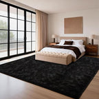 8x10 Area Rugs for Living Room Rug, Large Soft Fluffy Black Rugs for Bedroom, Non-Slip Fuzzy Plush Rug Big Indoor Thick Shag Carpet for Nursery Kids Boys Girls Room Dorms Playroom, Modern Home Decor