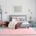 Jelymark Super Soft Shaggy Rug for Bedroom, 5x8 Feet Fluffy Carpet for Living Room, Fuzzy Indoor Plush Area Rug for Home Decor, Furry Floor Rugs for Dorm, Kids Nursery Rug for Girls, Pink