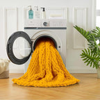 Ultra Soft Chunky Knit Blanket Throw -50x60 Hand Knitted Warm Chenille Throw, Home Decor Soft Thick Yarn Cable Knit Blanket Breathable Fleece Banket Christmas for Couch Bed Sofa Best GIF
