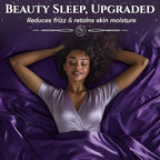 SLEEP SANCTUARY Satin Sheets Twin Size – 3 Piece Luxury Silky Bed Set, Softer Than Silk, 15" Deep Pocket, Cooling & Wrinkle-Free, Moisture-Wicking & Breathable for Hair & Skin (Purple)