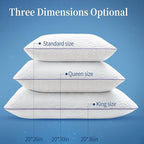 MOLCLCUY Memory Foam Pillows Standard Size Set of 2 Adjustable Cool Pillow for Side Back Stomach Sleepers Luxury with Washable Cover