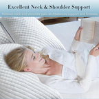 Cooling Standard Pillows Set of 2, Shredded Memory Foam Pillows Standard Size, Adjustable Firm Bed Pillows for Side Back Stomach Sleepers, Standard Pillow for Sleeping with Zip Washable Cover