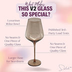 Saludi Colored Wine Glasses, 16.5oz (Set of 6) Stemmed Multi-Color Glass - Great for all Wine Types and Occasions - Luxury, Durable, Hand-Blown
