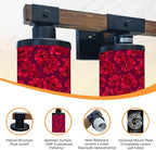 Vanity Lights for Bathroom Wall Lights for Bedroom Living Room Vibrant Red Peony Floral Deep Magenta Modern Bathroom Light Fixtures Wall Sconces 3 Light Home Decor