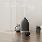 Aromatherapy Essential Oil Diffuser,9 Colors Mood Light,4 Timer Stone Diffuser Living Room(Grey)