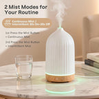 100ML Essential Oil Diffuser, Ultrasonic Cool Mist Aromatherapy Diffuser with Timer & 8-Color LED Light, Continuous & Intermittent Mist Modes, Auto-Off, Quiet Diffusers for Home Office Yoga