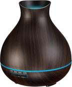 BZseed Aromatherapy Essential Oil Diffuser, 550ml Ultrasonic Fragrant Oil Large Room Humidifier, Diffusers for Home with Timer and Waterless Auto-Off, 7 Color LED Lights,Cool Mist Humidifiers