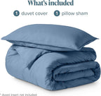 Bare Home Bedding Duvet Cover Extra Long Size - Premium 1800 Super Soft - Lightweight, Cooling Duvet Cover - Soft Breathable Bedding (Twin/Twin XL, Coronet Blue)